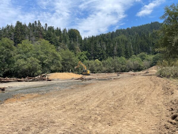 The tidal wetland complex under construction in July 2024. Credit TNC