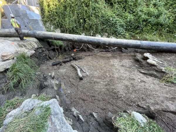 Dewatered area. Photo provided by Creek Lands Conservation.